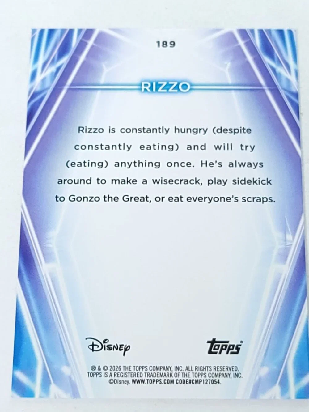 Rizzo Topps 2026 Disney Neon Holo Parallel Refractor Limited 45/99 - Picture 5 of 5